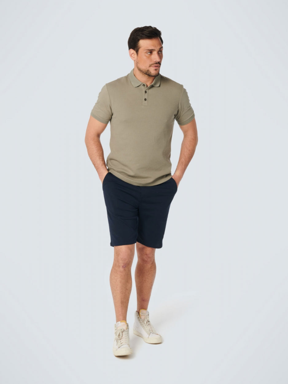 Polo Solid Jacquard With Jersey | Light Army