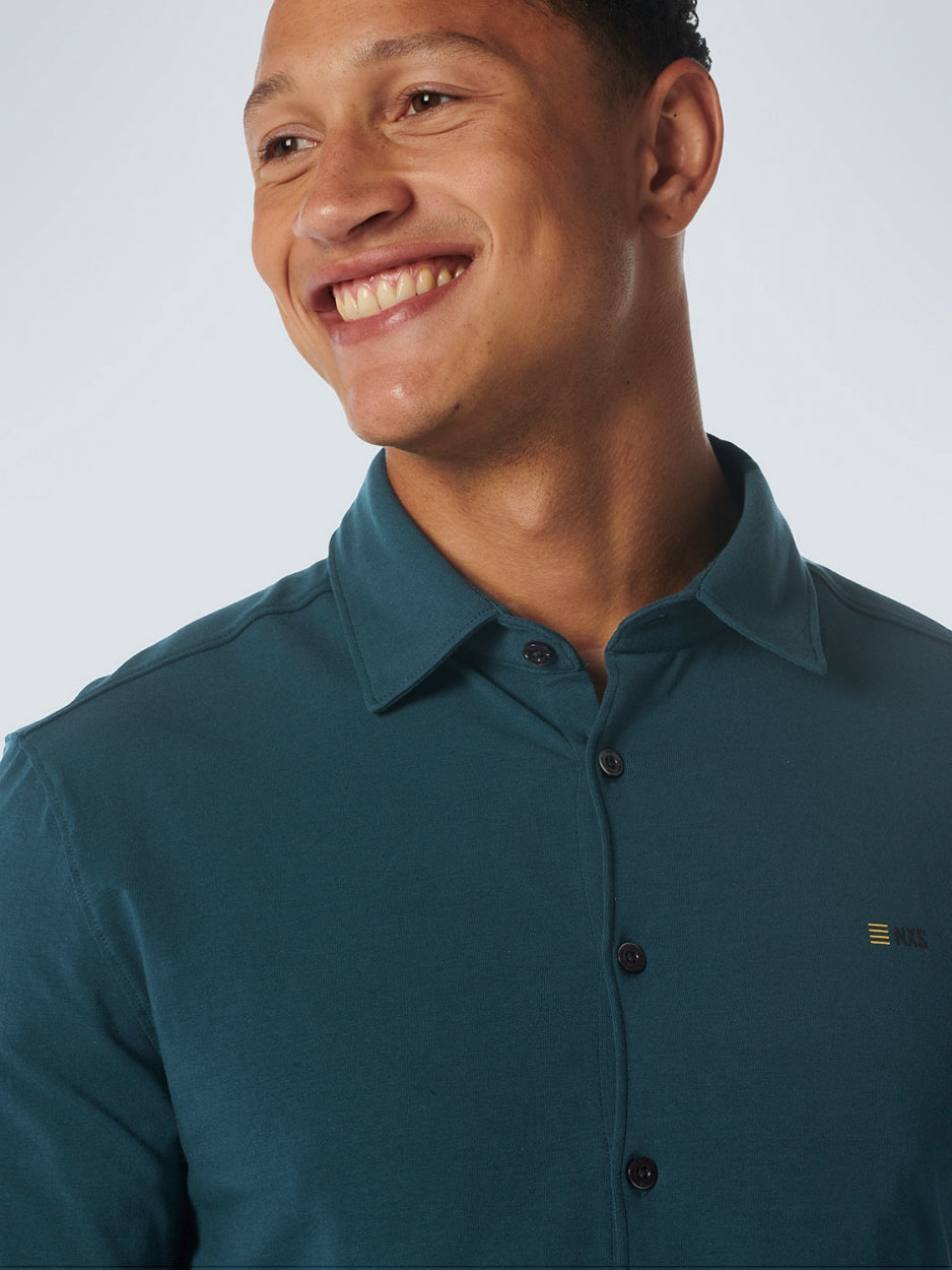 Shirt Jersey Stretch Solid | Ocean