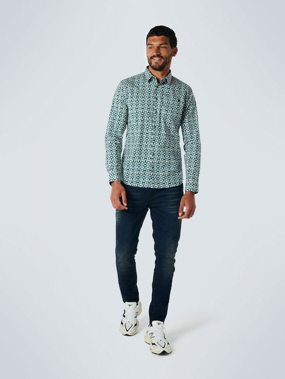 Shirt Stretch Allover Printed | Ocean