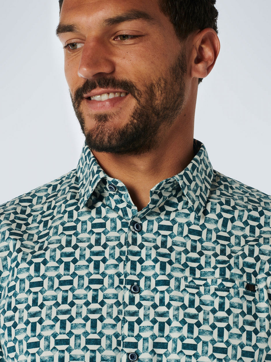 Shirt Stretch Allover Printed | Ocean
