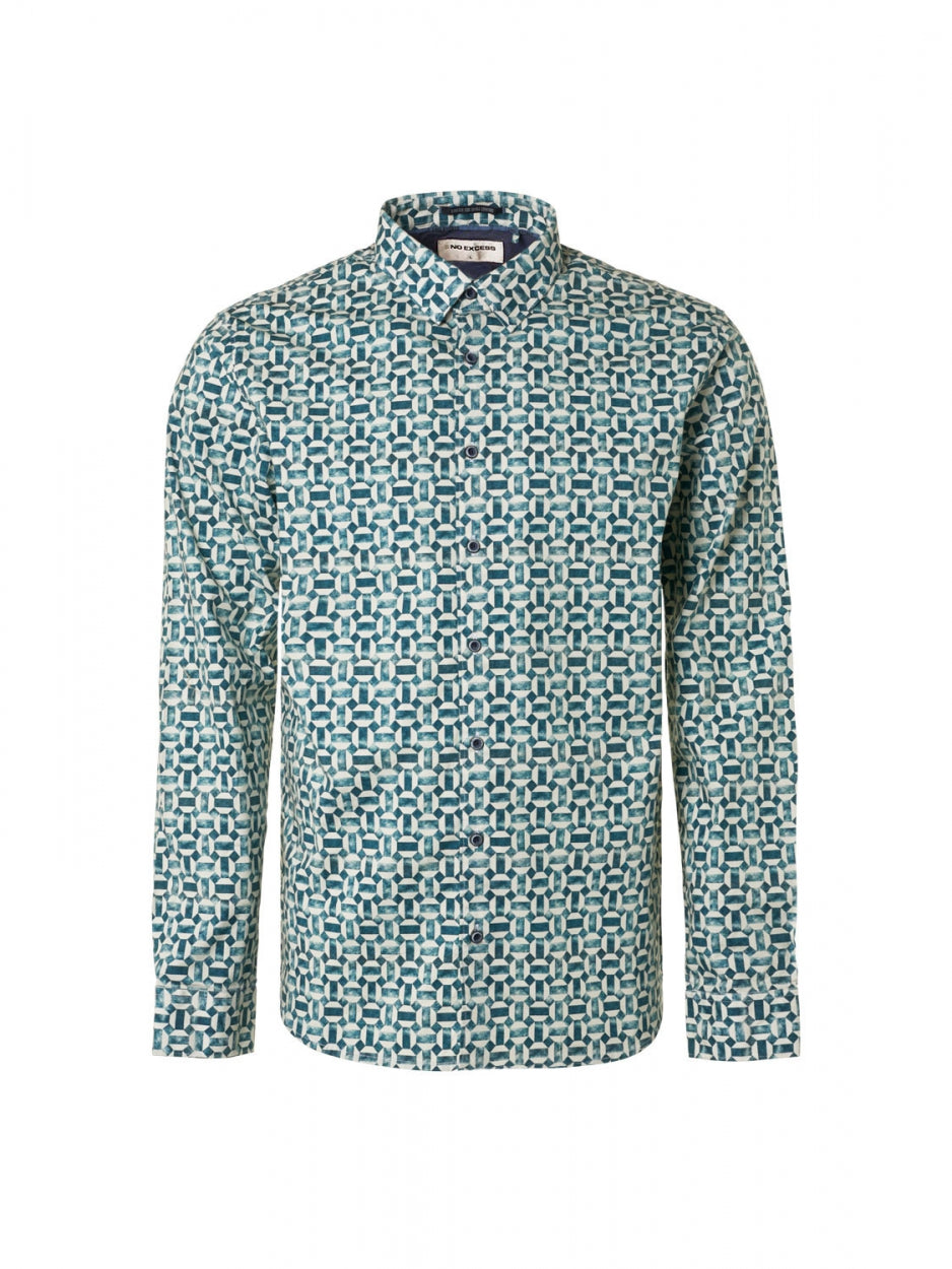 Shirt Stretch Allover Printed | Ocean
