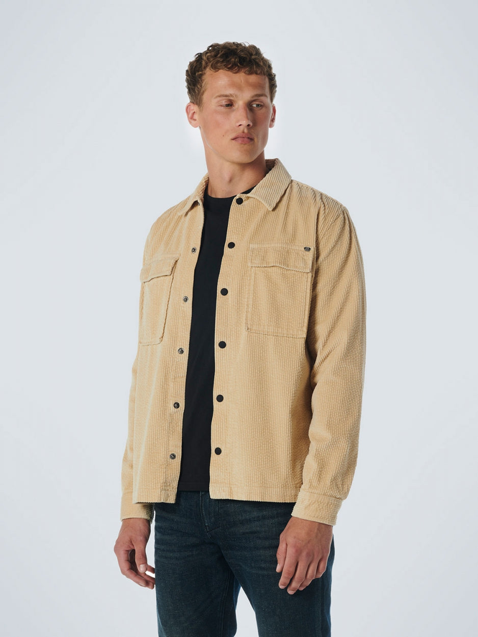 Overshirt Button Closure Corduroy | Stone