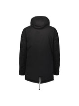Jacket Long Fit Hooded Double Front Closure | Black