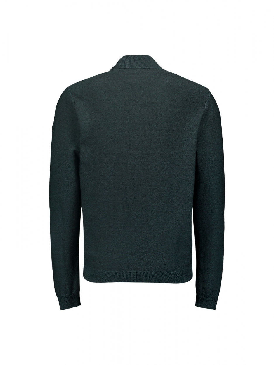 Cardigan 2 Coloured Jacquard | Steel