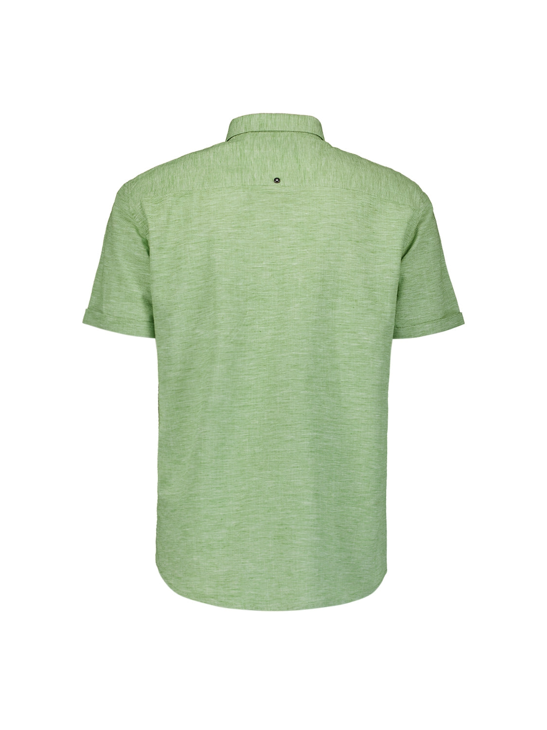 Shirt Short Sleeve 2 Coloured Melange With Linen | Green