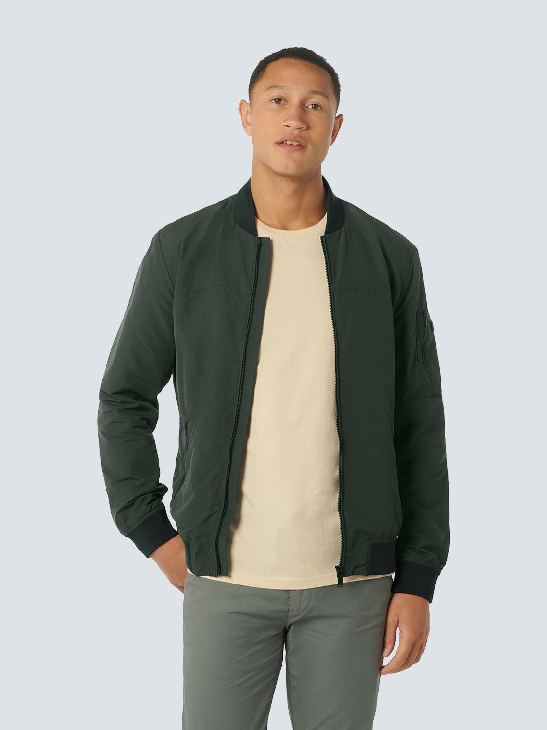 Jacket Short Fit Bomber | Dark Steel