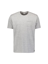 Charming Melange T-shirt with Subtle Chest Pocket | White