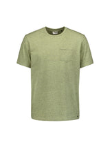Charming Melange T-shirt with Subtle Chest Pocket | Lime