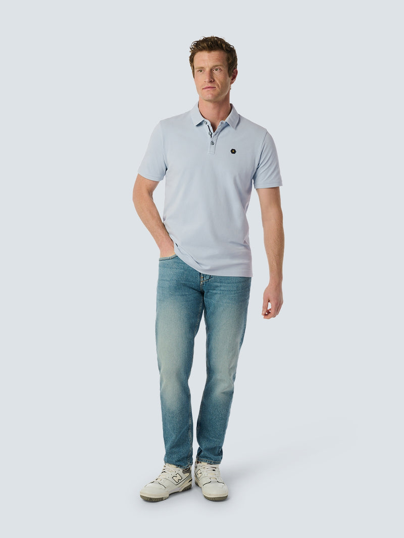 Cotton Polo with Stretch - Timeless Favorite for Any Occasion | Sky
