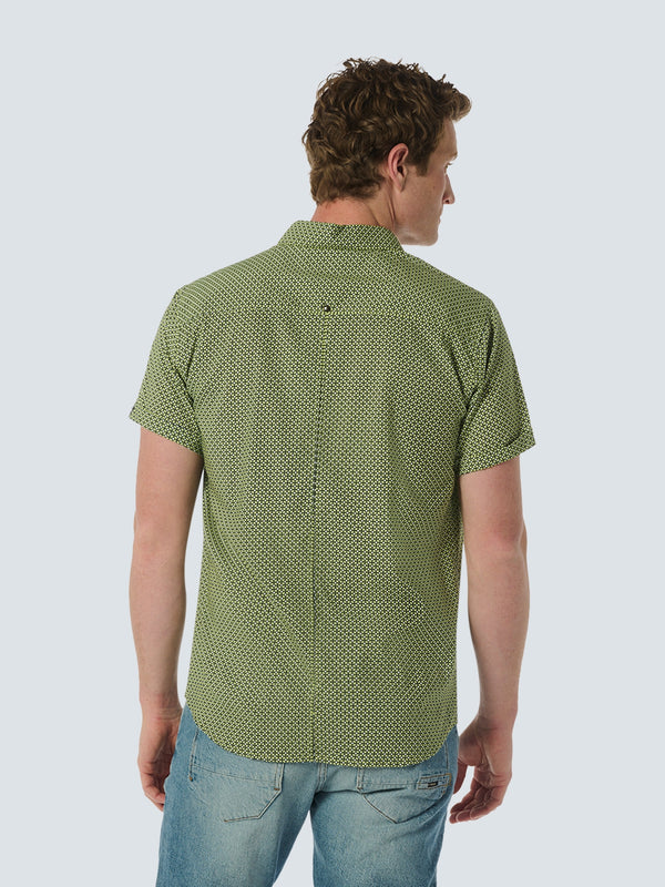 Stylish Shirt with All-Over Pattern and Short Sleeves | Lime