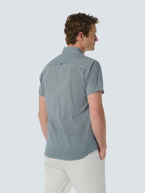 Shirt Short Sleeve Allover Printed | Sky