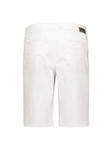 Comfortable Cotton Blend Short with Stretch and Zipper Closure | White