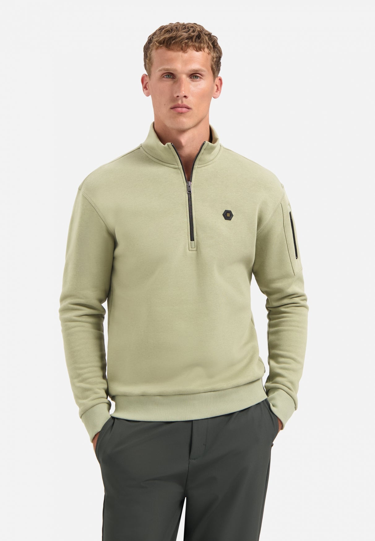 Half-Zip Sweater | Light Moss