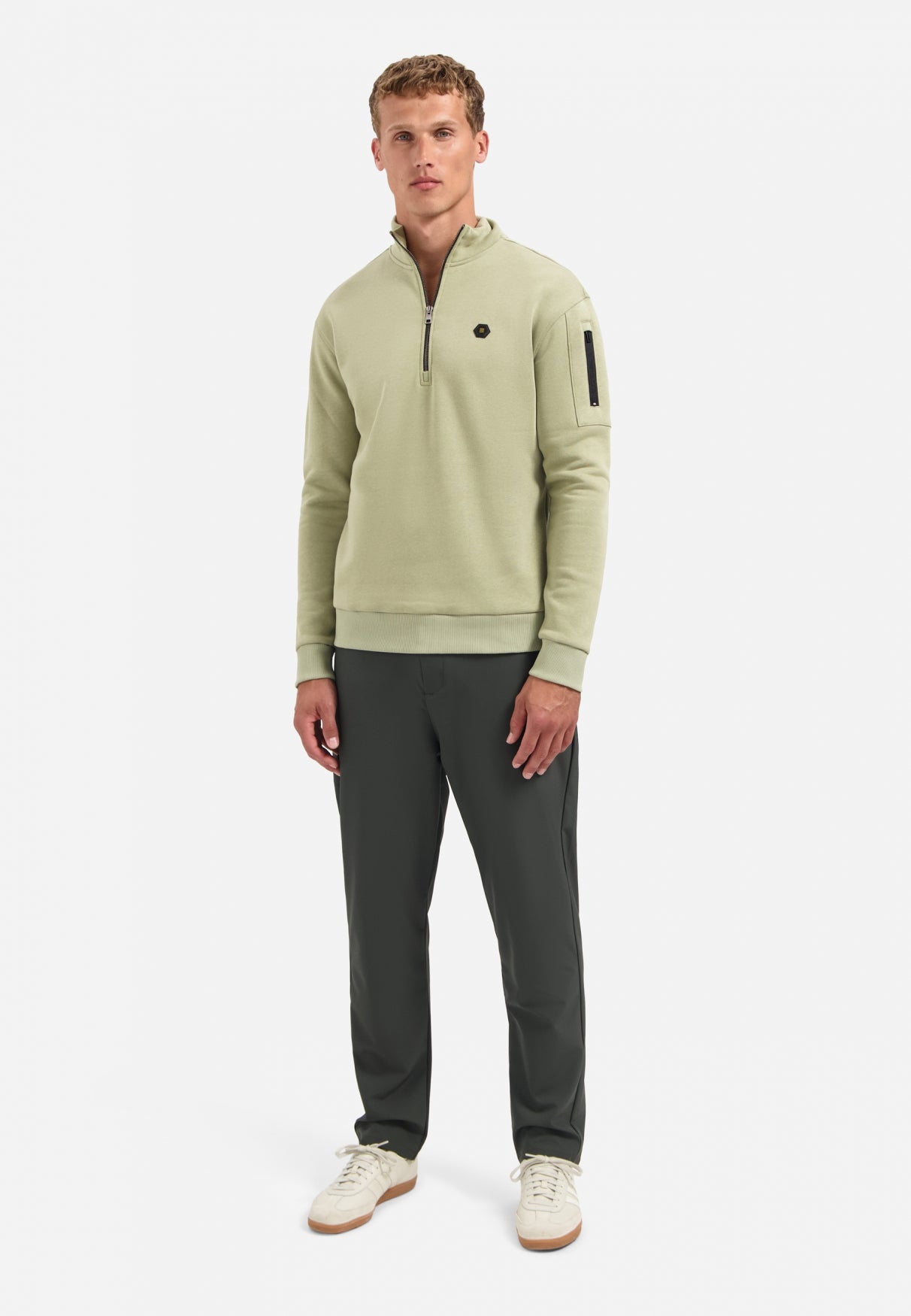 Half-Zip Sweater | Light Moss
