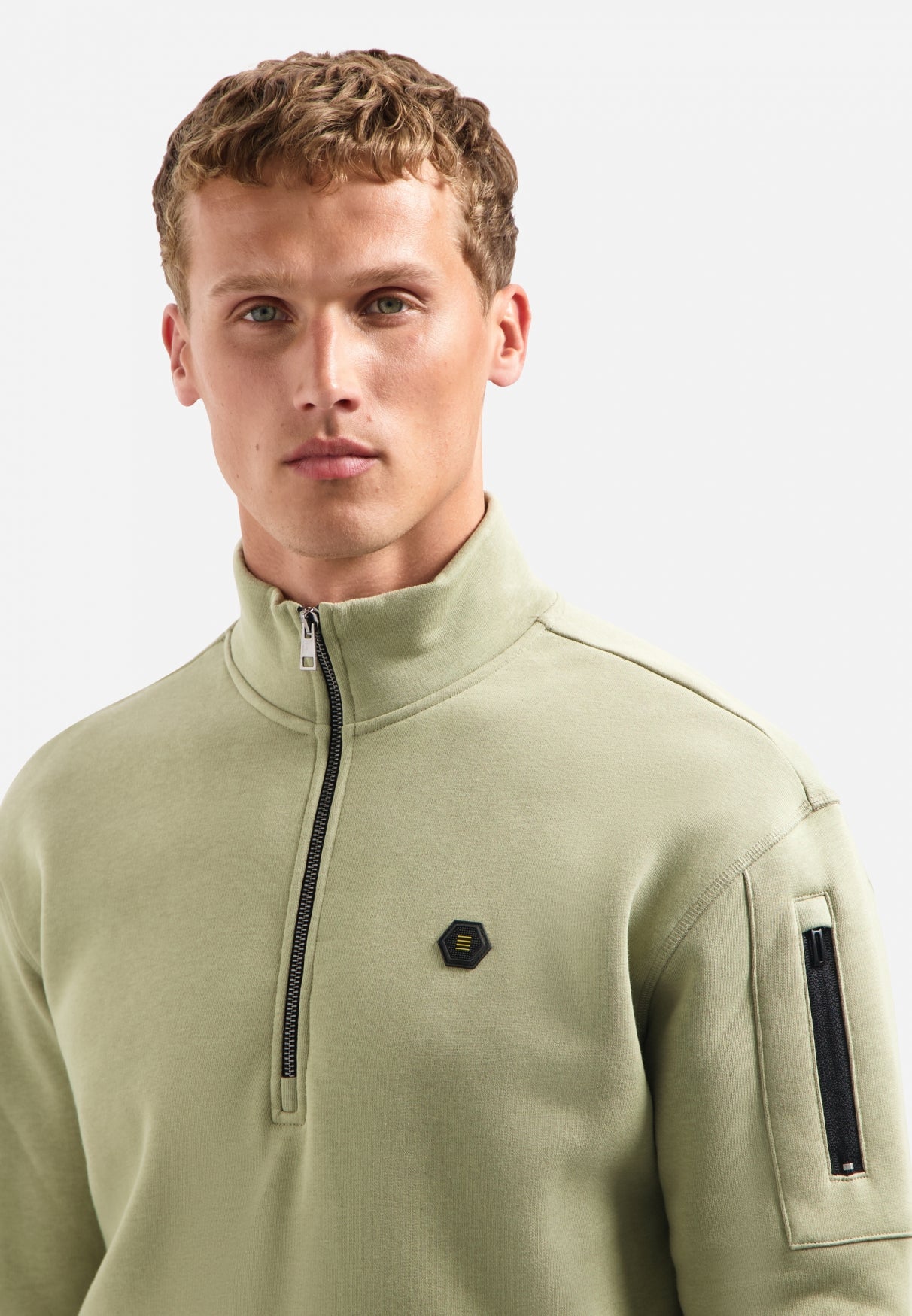 Half-Zip Sweater | Light Moss