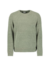 Melange wool jumper | Light Moss