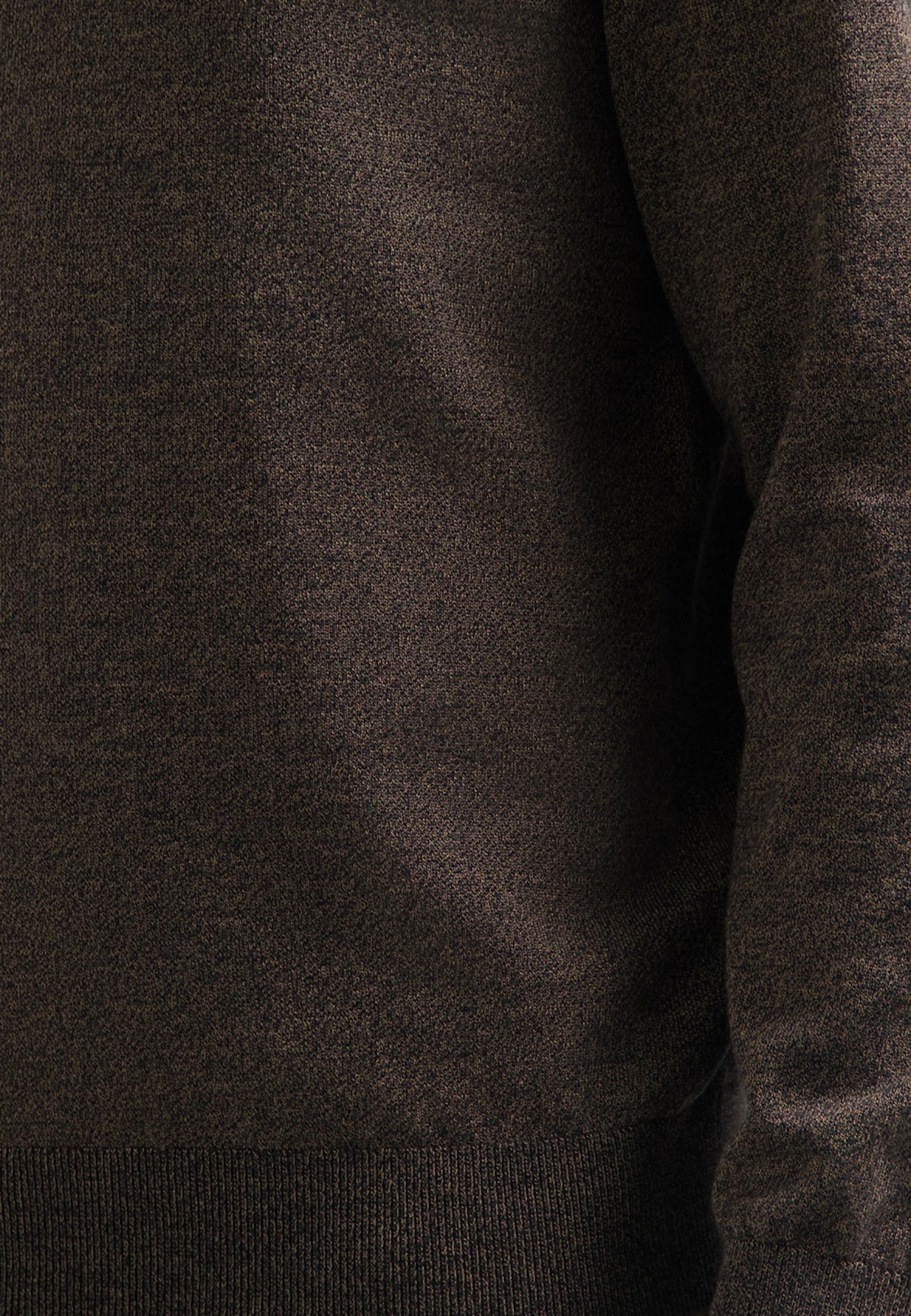 Half-zip melange jumper | Taupe