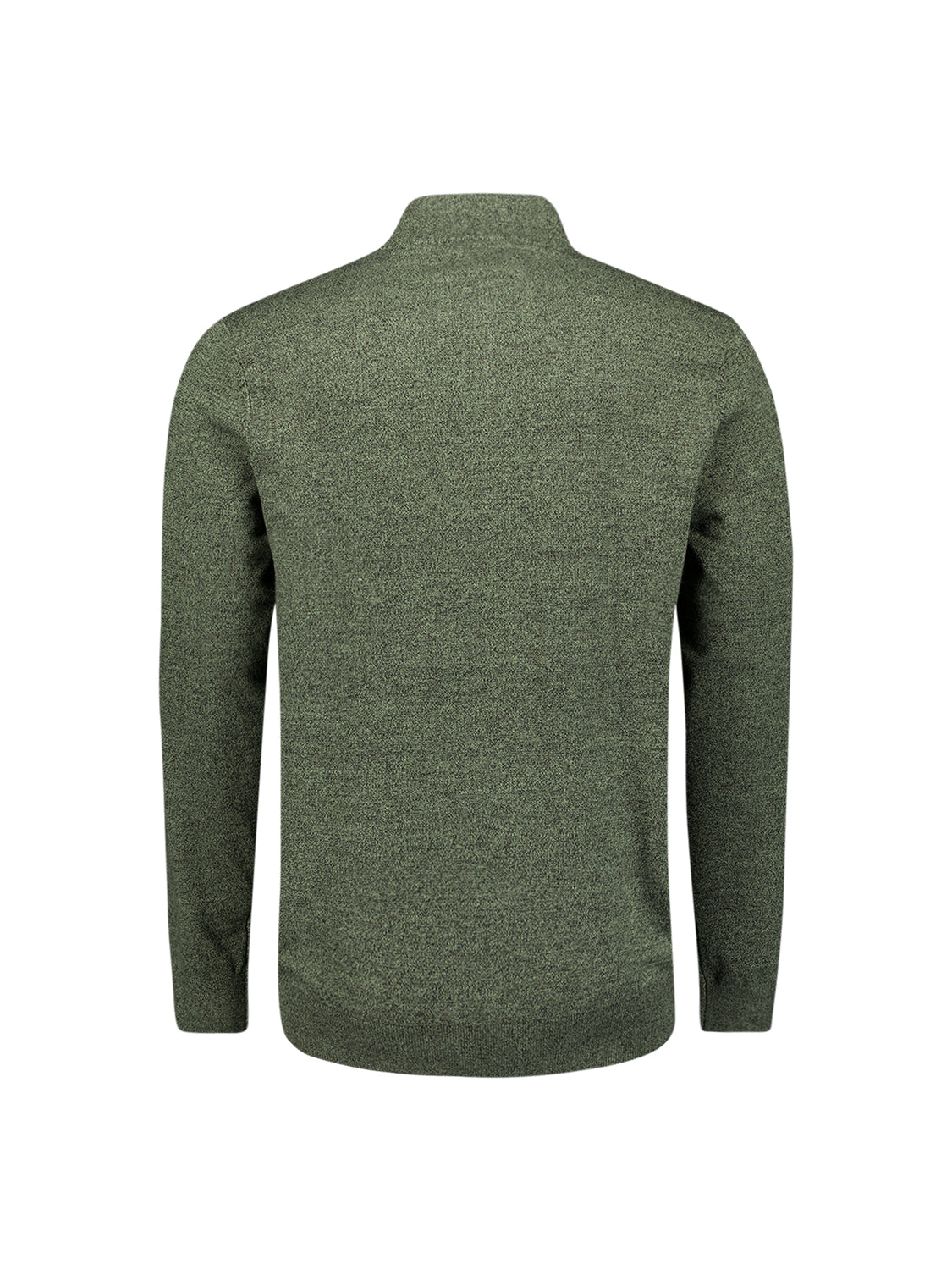 Half-zip melange jumper | Light Moss