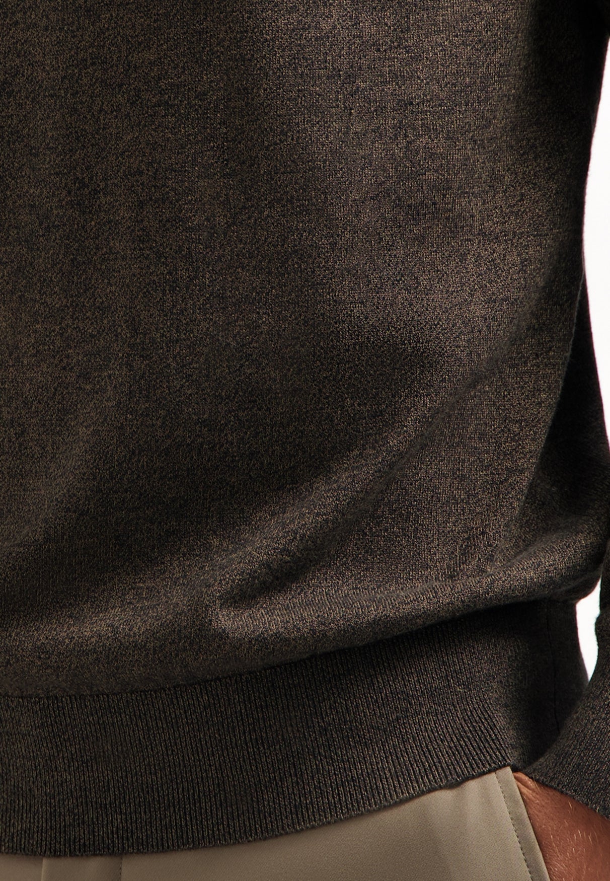 Melange Turtleneck jumper | Taupe