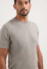 Knitted T-Shirt | Clay