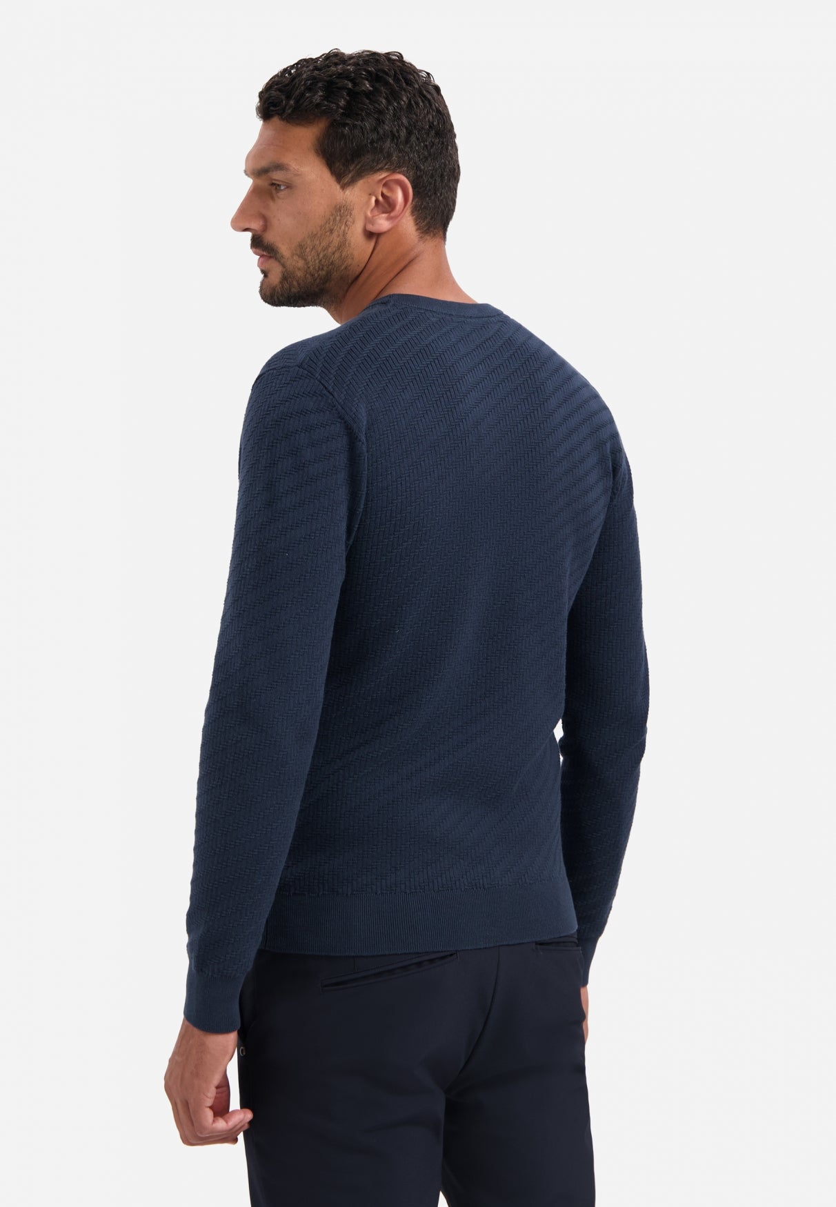 Diagonal knit jumper | Night