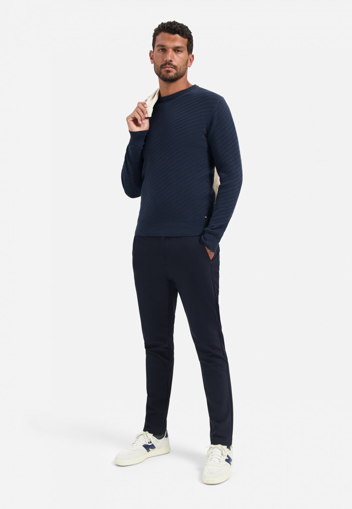 Diagonal knit jumper | Night