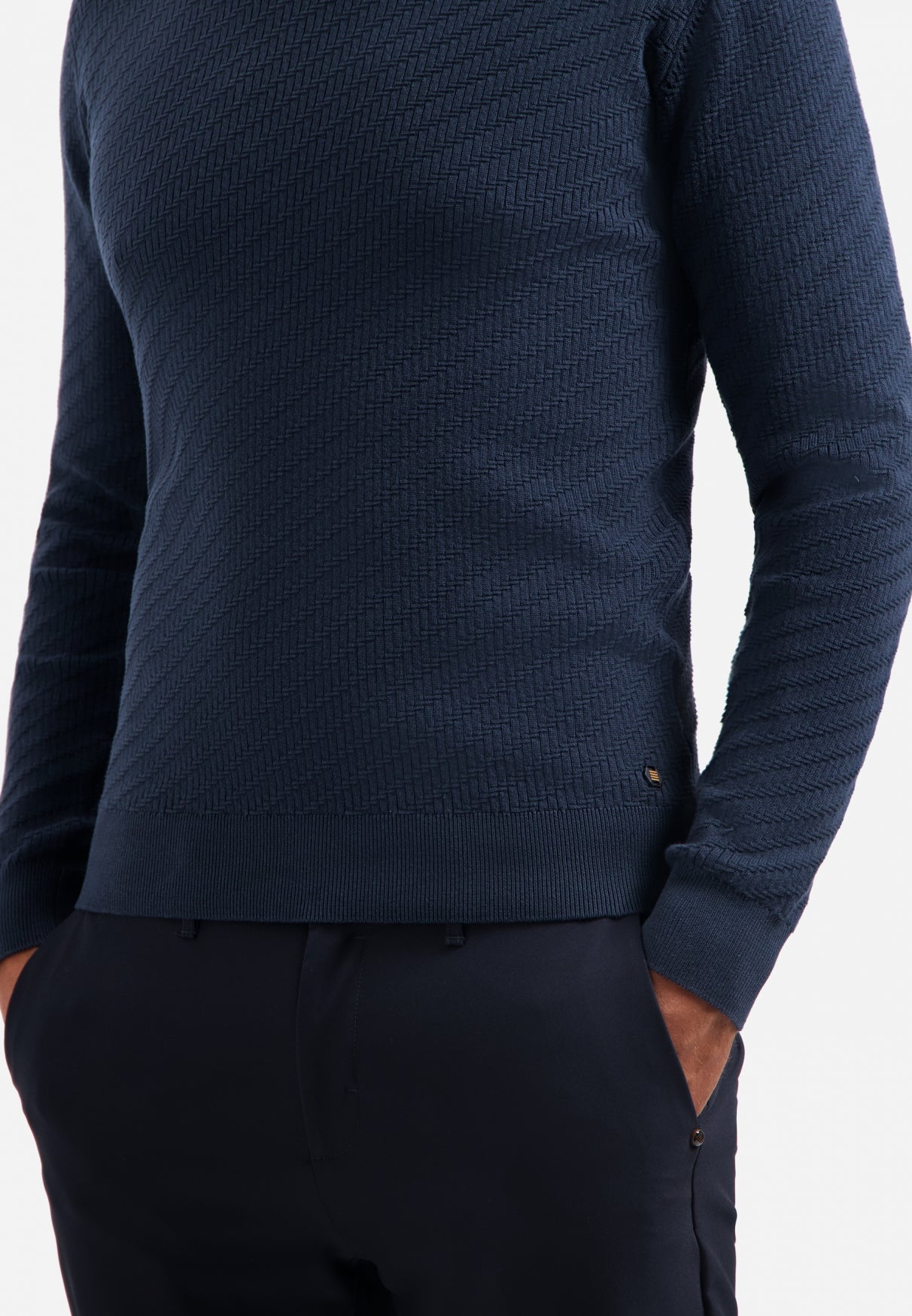 Diagonal knit jumper | Night