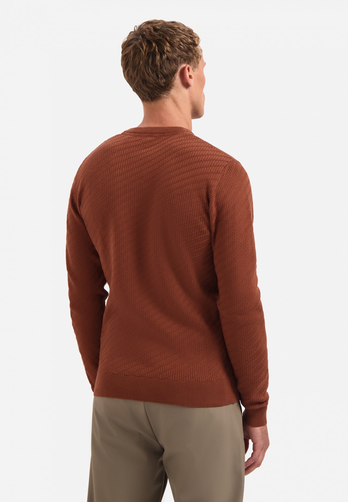 Diagonal knit jumper | Terra