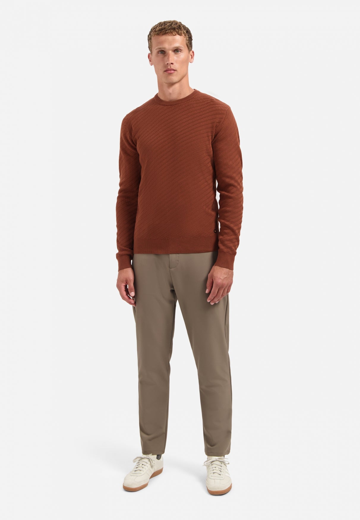 Diagonal knit jumper | Terra