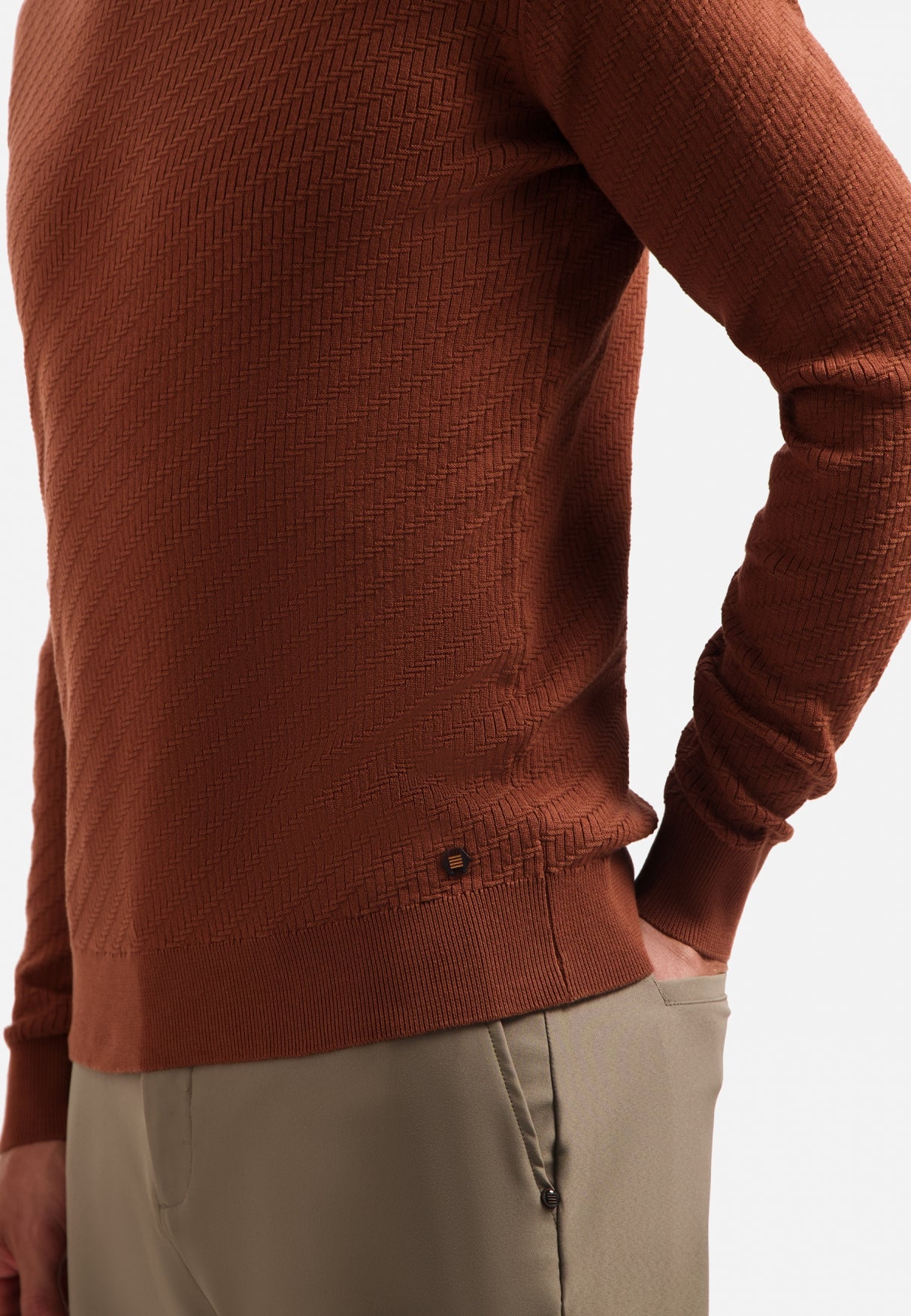 Diagonal knit jumper | Terra