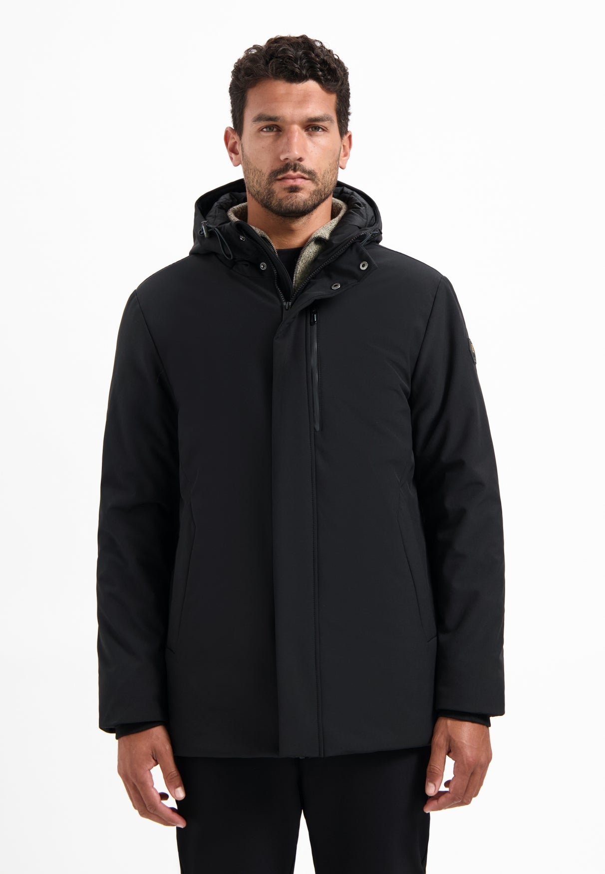 Softshell parka Black1