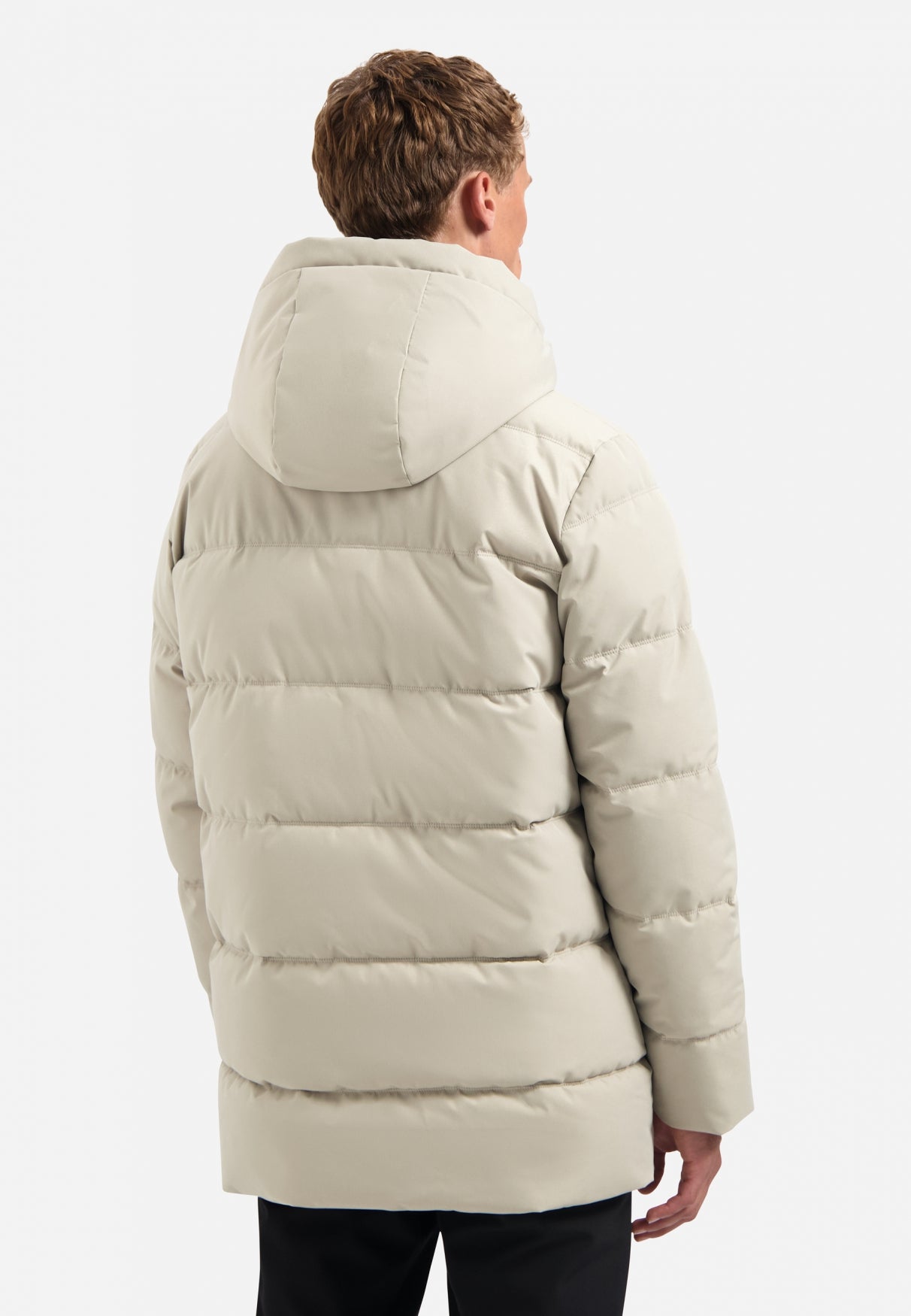 Long padded parka | Stone