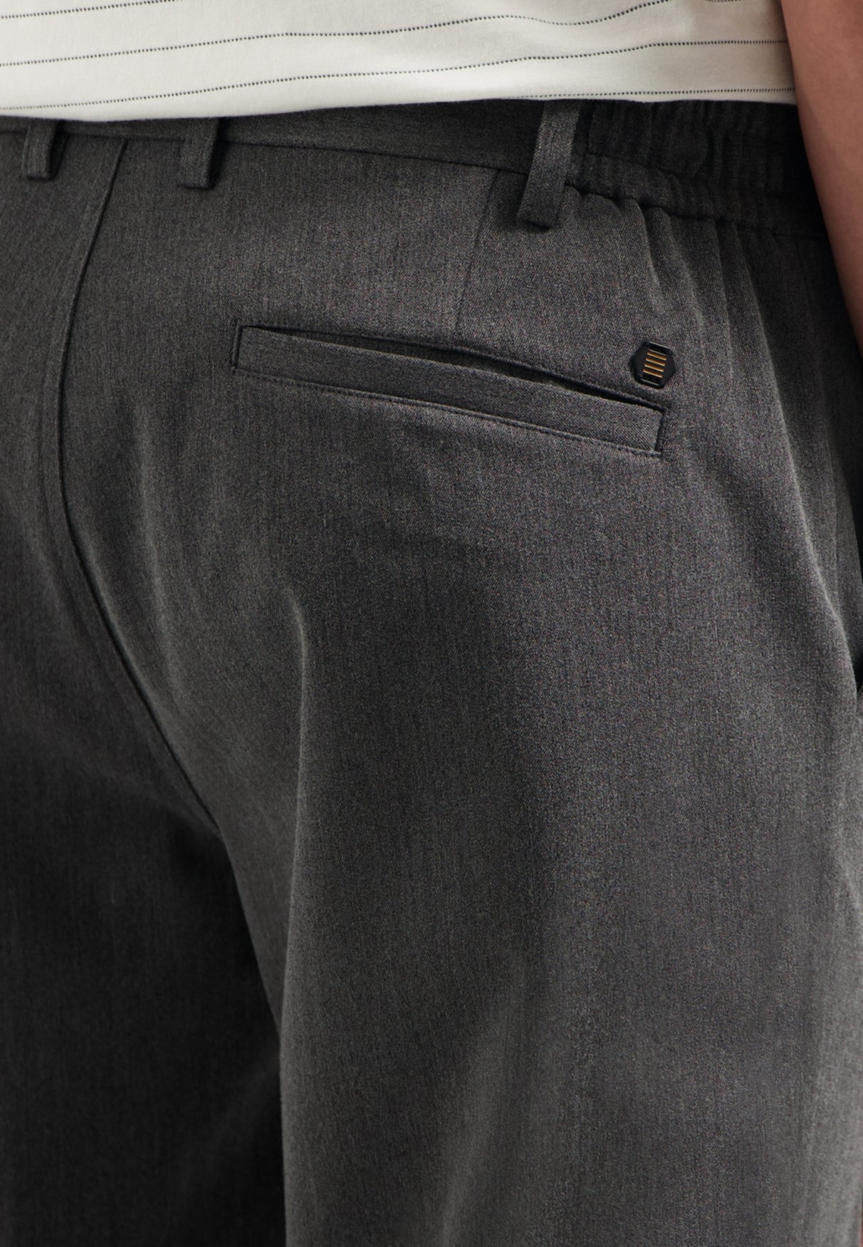 Melange chino stretch trousers | Grey Melange