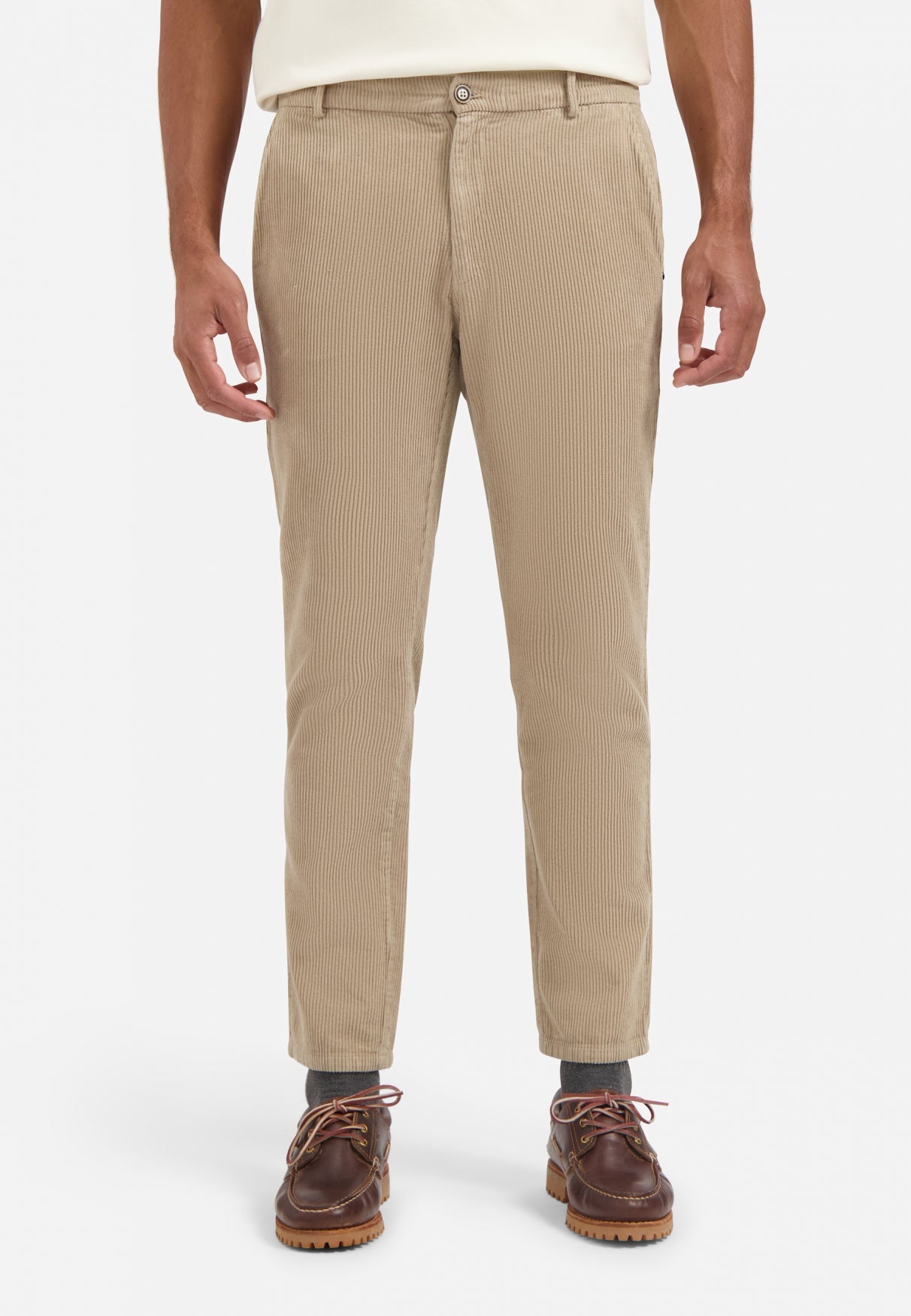 Ribbed corduroy trousers | Sand