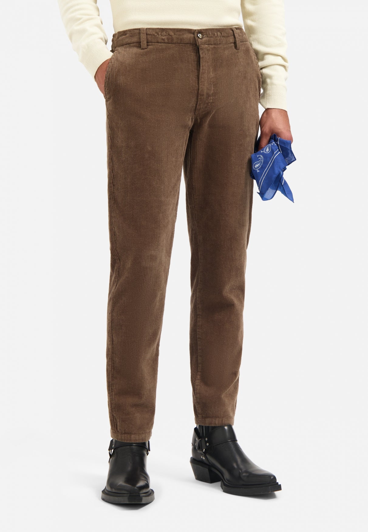 Ribbed corduroy trousers | Taupe