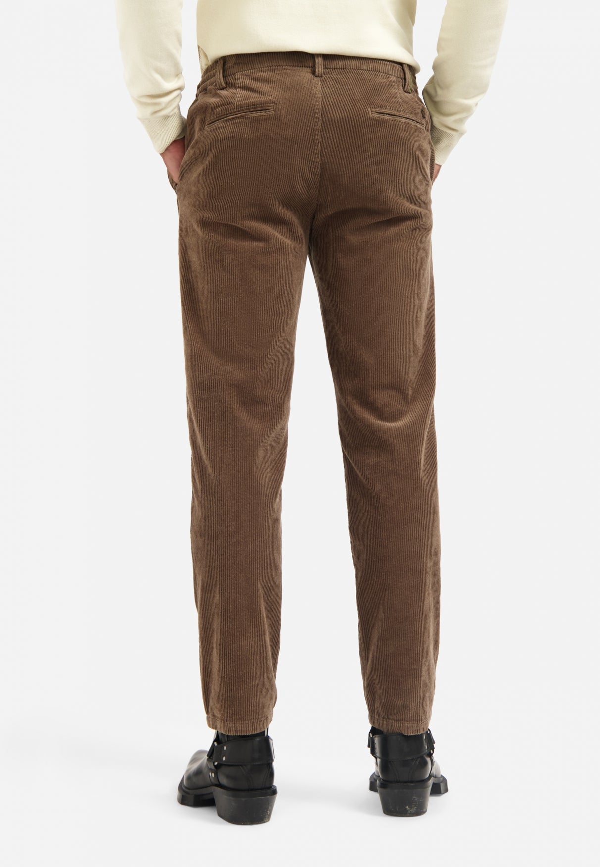 Ribbed corduroy trousers | Taupe