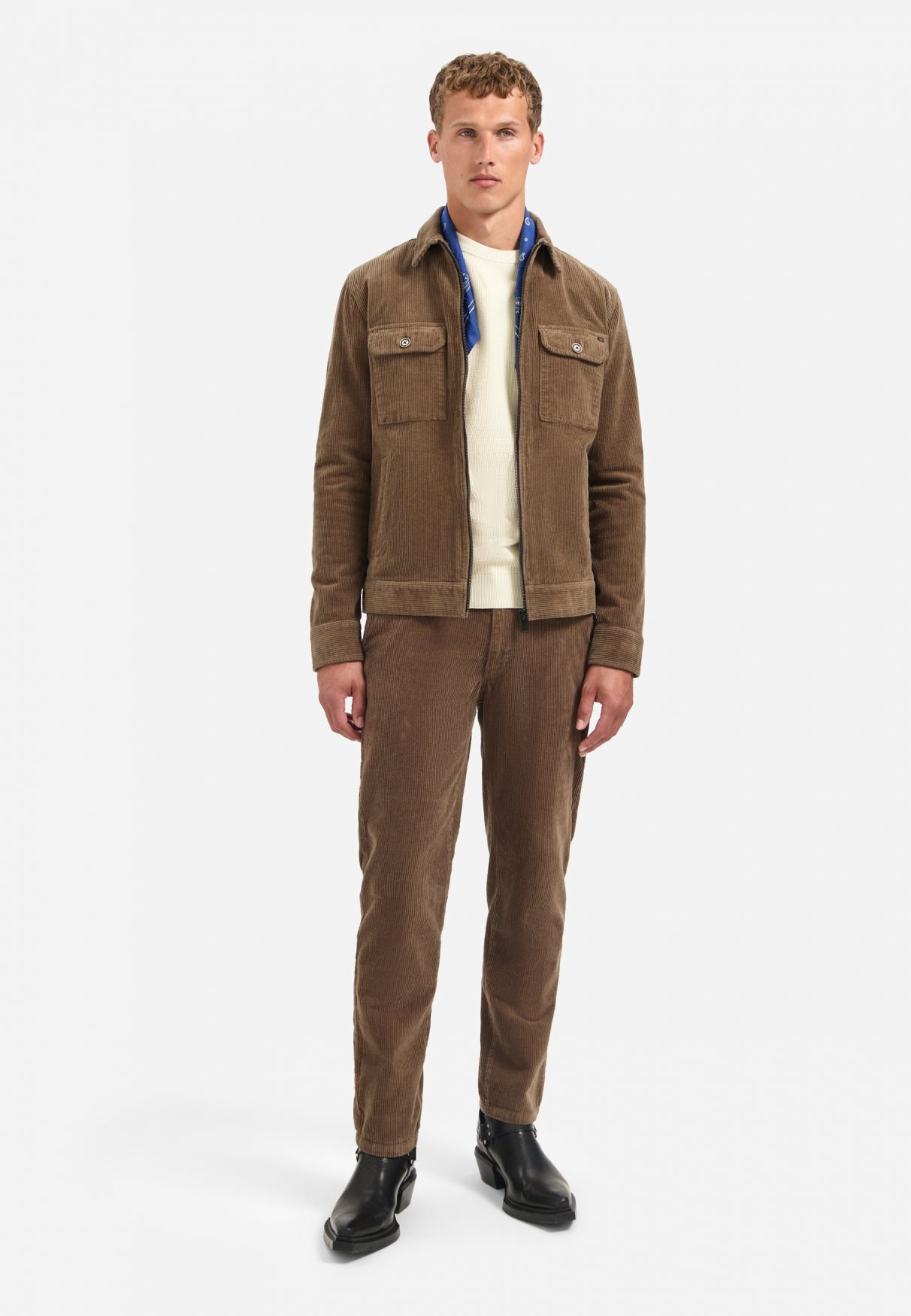 Ribbed corduroy trousers | Taupe