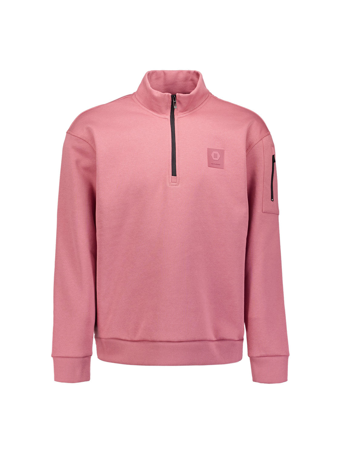 Half zip sweater | Old Pink