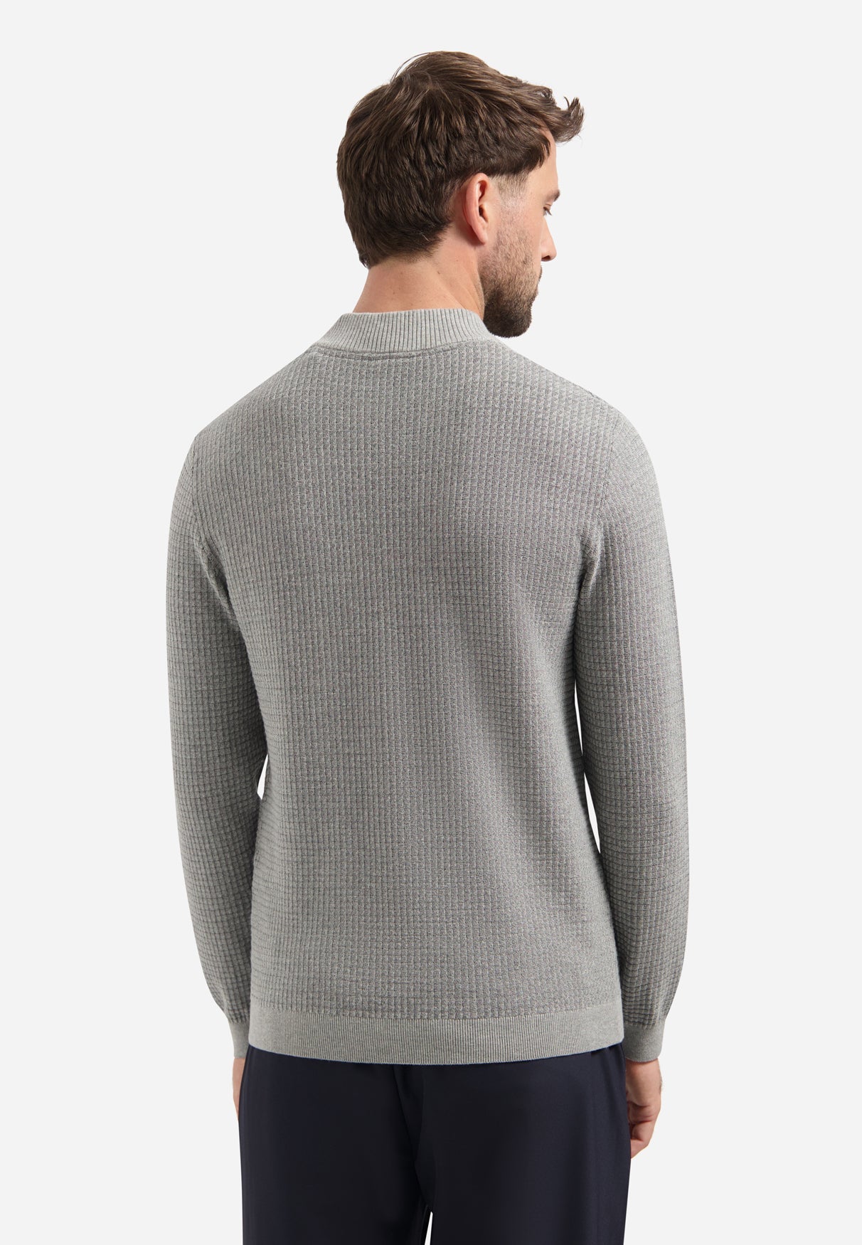 Jumper with triangle pattern | Grey Melange