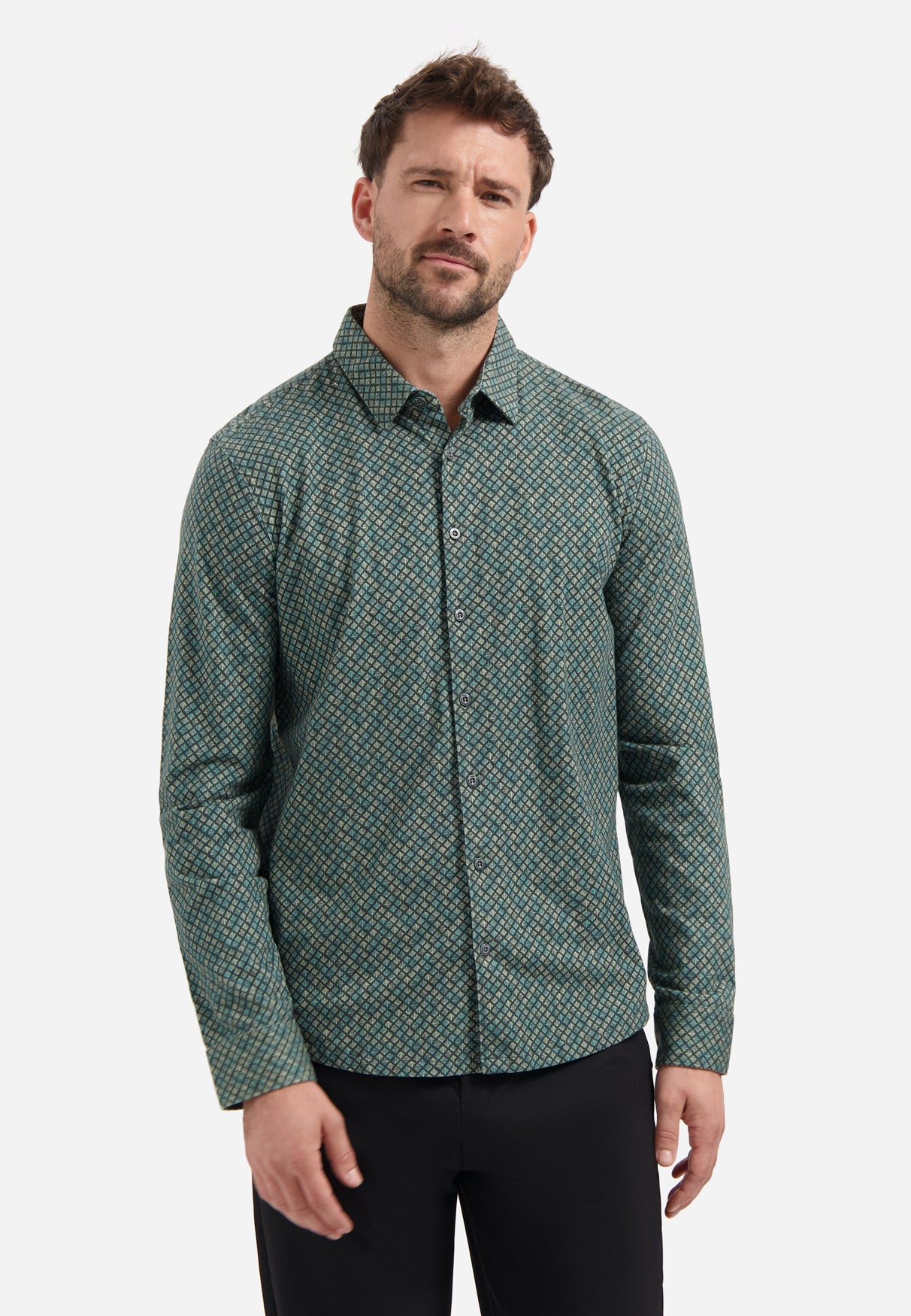 Jersey printed shirt | Dark Steel