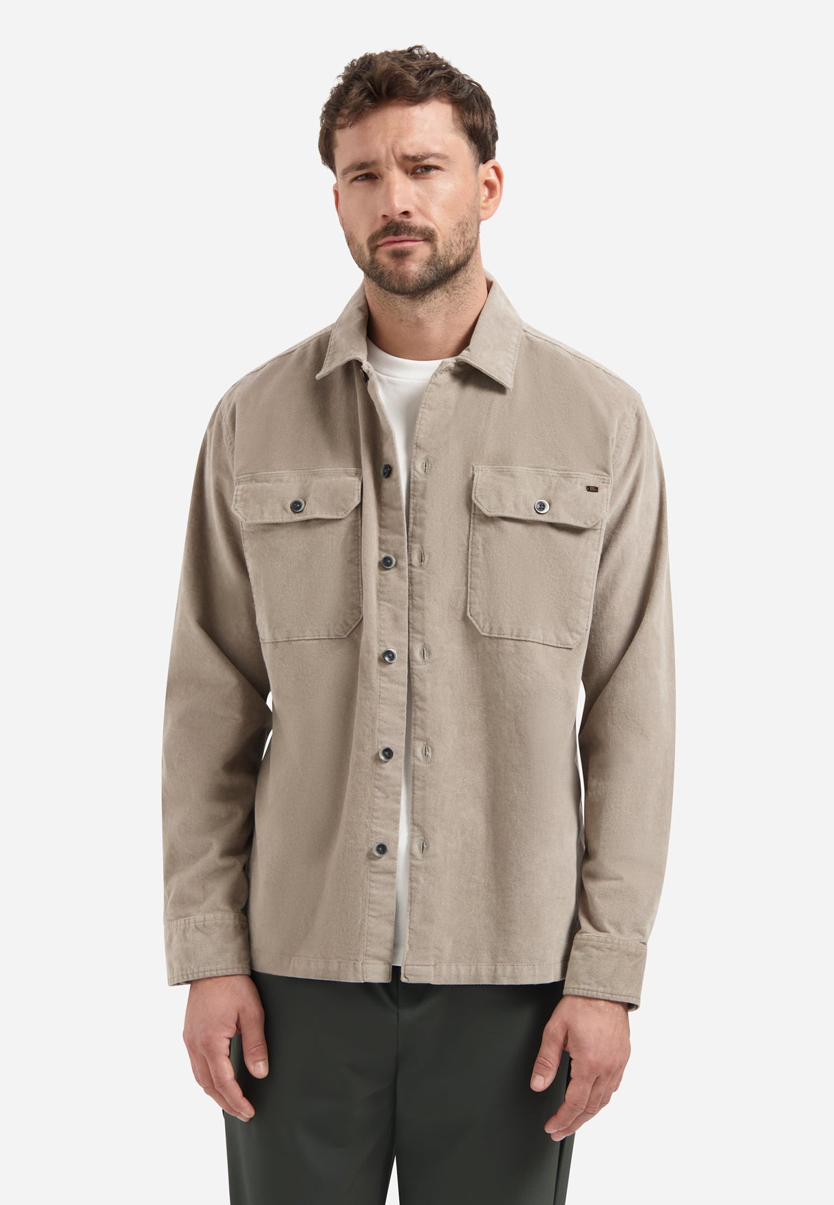 Twill Overshirt | Clay
