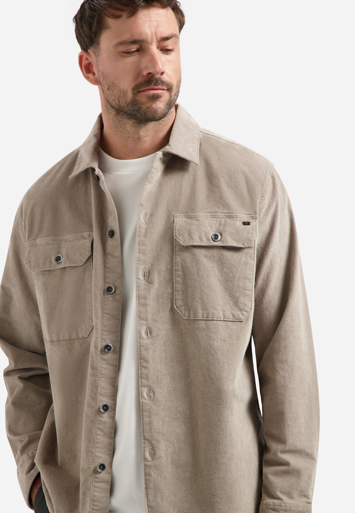 Twill Overshirt | Clay