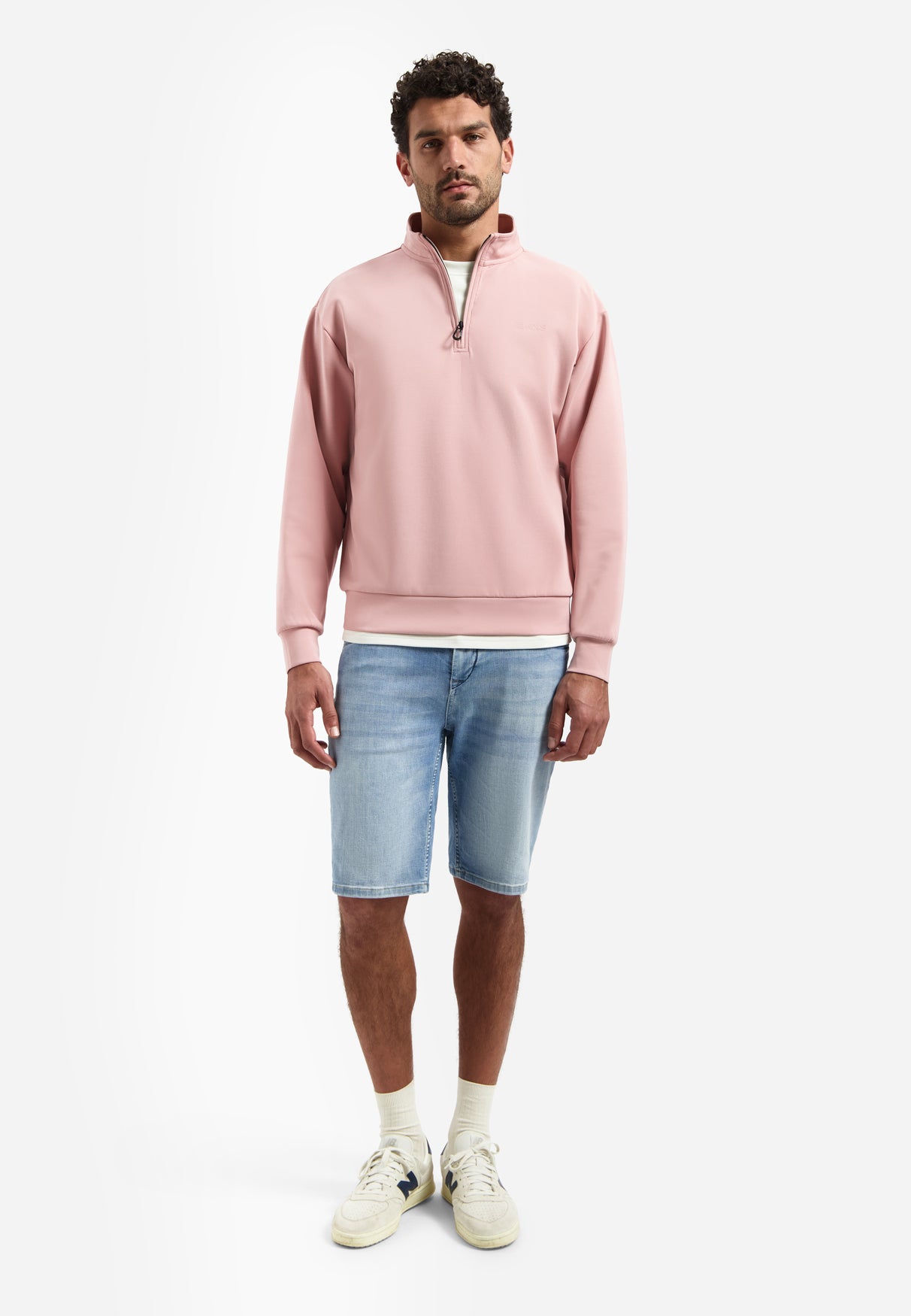 Half-zip sweater | Light Mauve