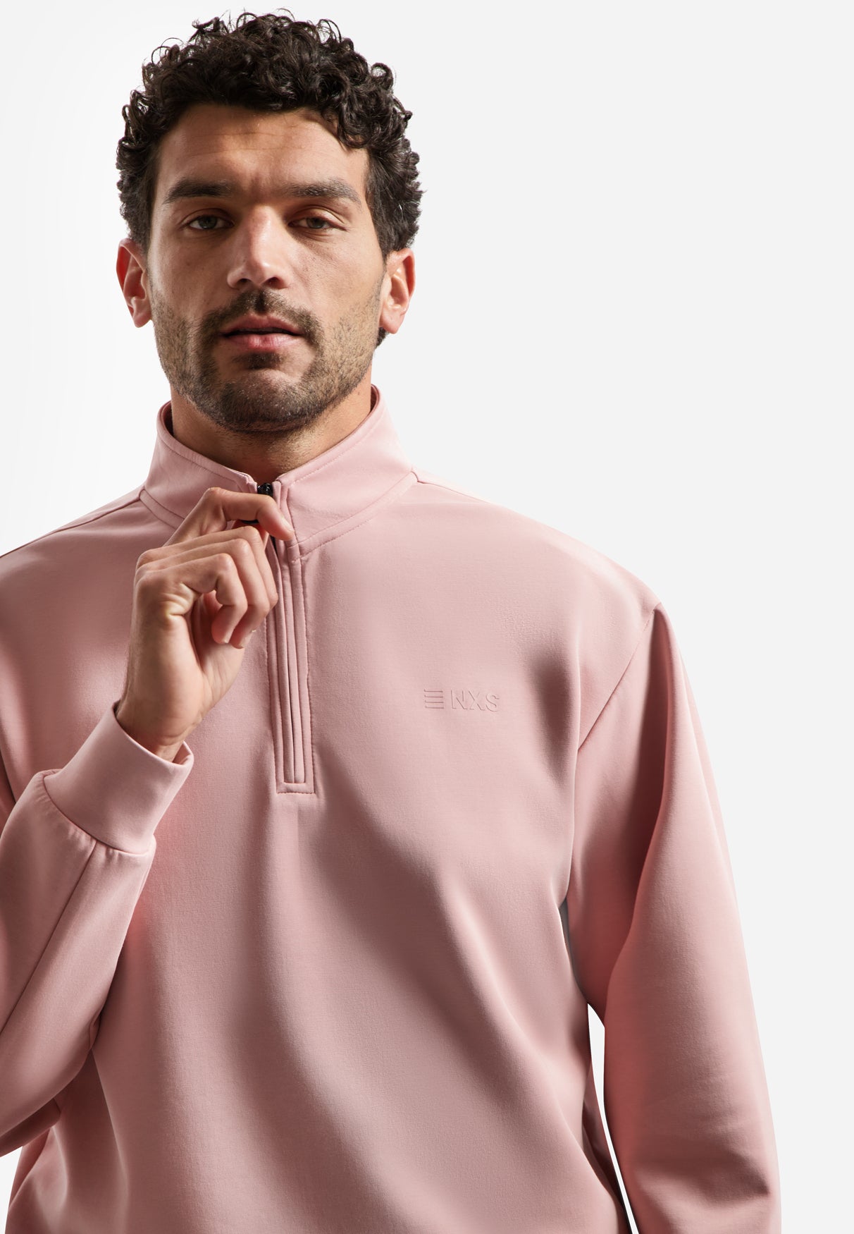 Half-zip sweater | Light Mauve