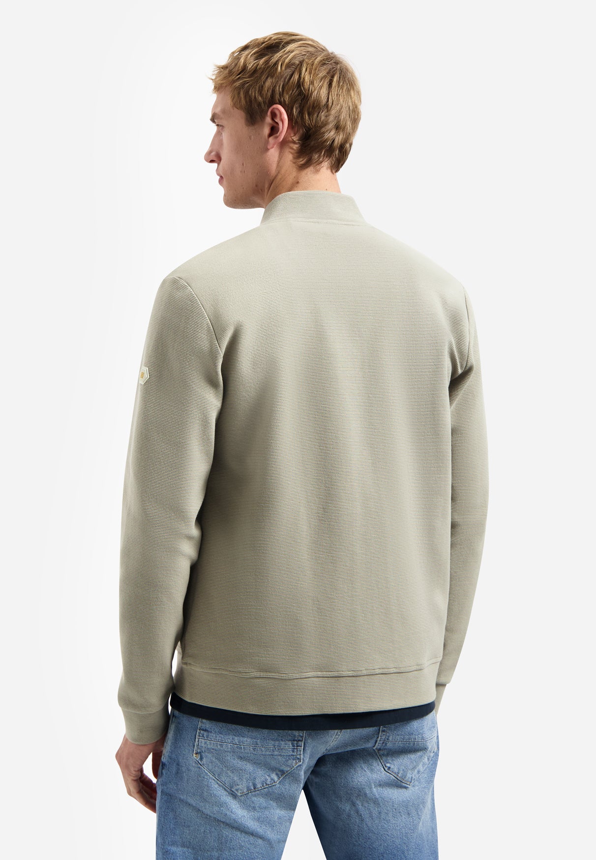 Textured sweatshirt | Taupe