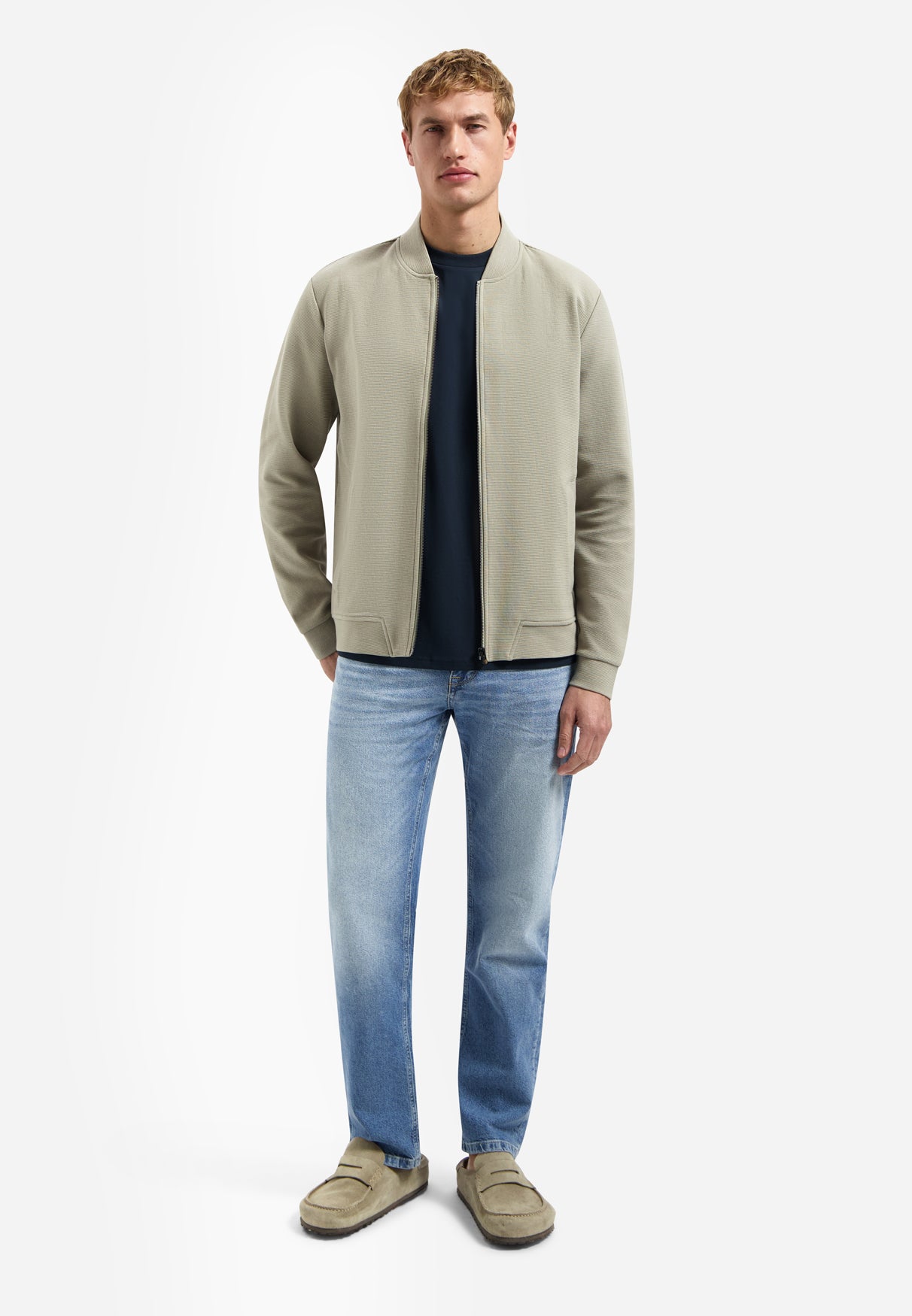 Textured sweatshirt | Taupe