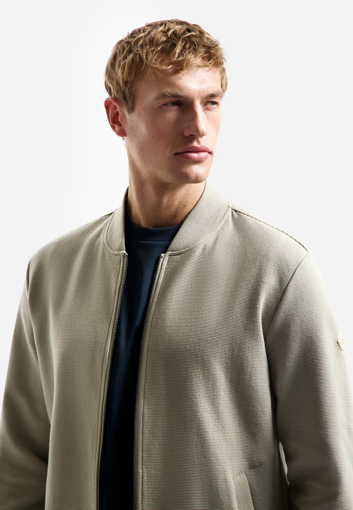 Textured sweatshirt | Taupe