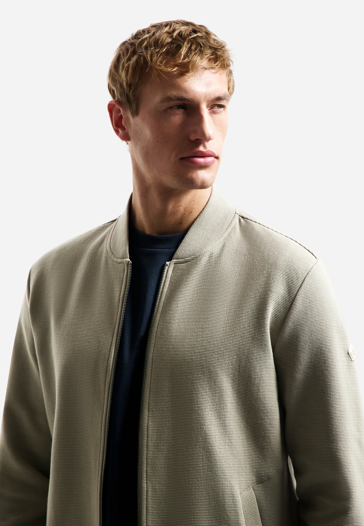 Textured sweatshirt | Taupe