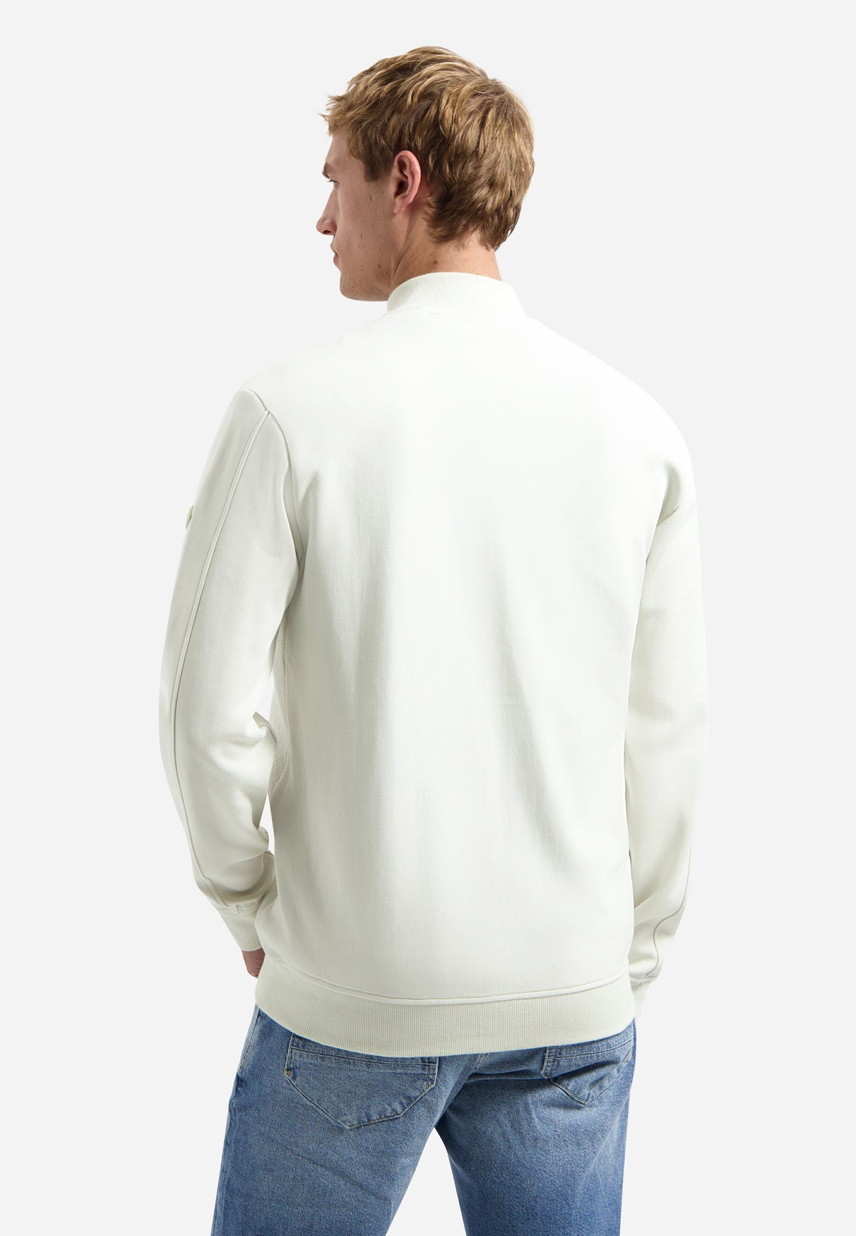 Sweat jacket with mixed textures | Kit