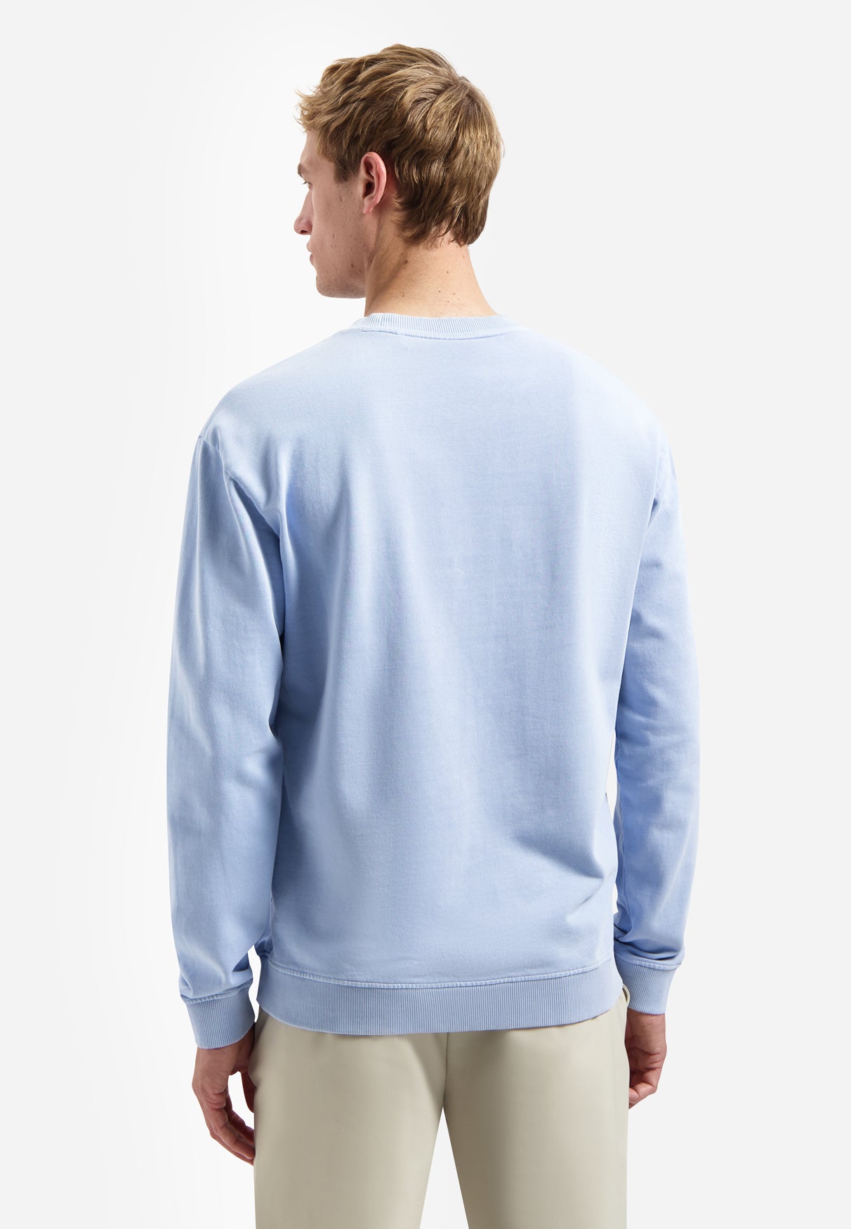 Garment-dyed sweater | Blue